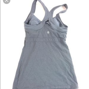 Athleta Jaya Gray/Blue Workout Yoga Exercise Top